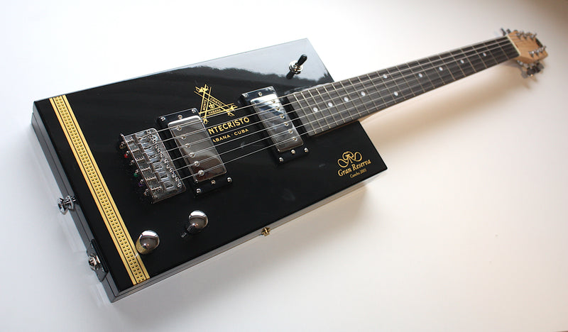 Montecristo 6 string tele-style twin humbucker cigar box guitar,