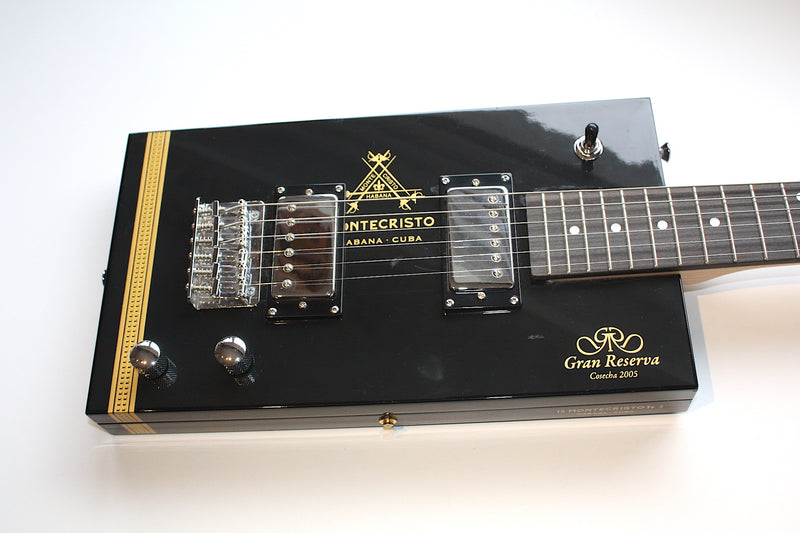 Montecristo 6 string tele-style twin humbucker cigar box guitar,