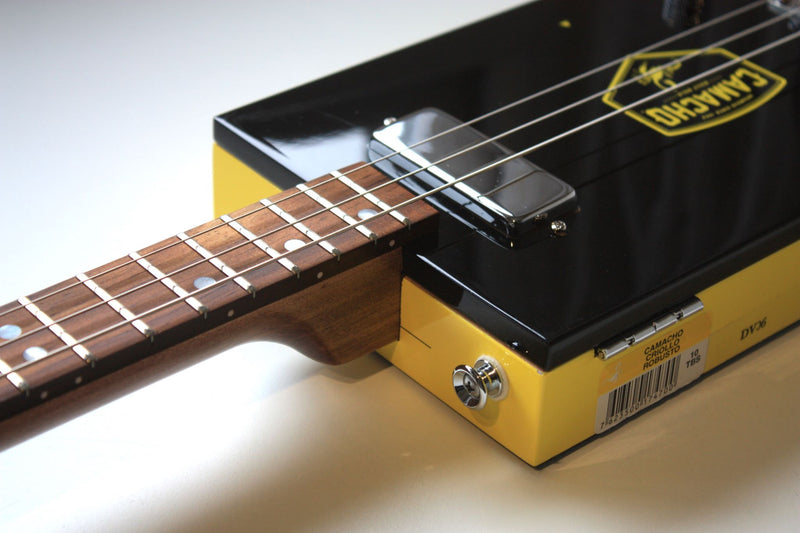 Camacho Yellow - Humbucker - 3 String Cigar Box Guitar