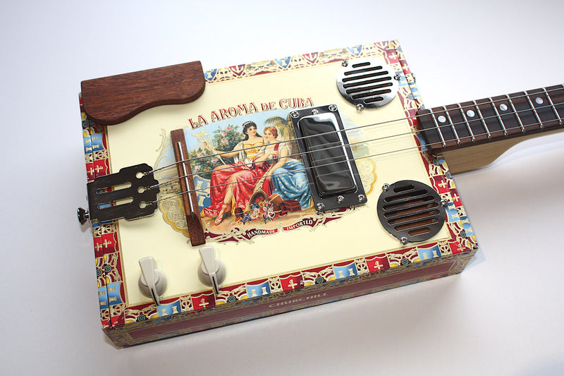 Aroma De Cuba - Humbucker - 3 string cigar box guitar