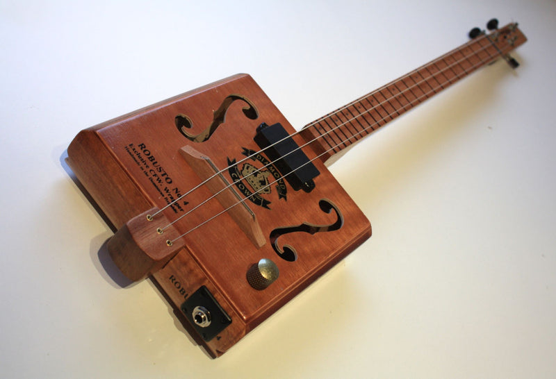 Diamond Crown (Bronze) - fretless 3 String Cigar Box Guitar