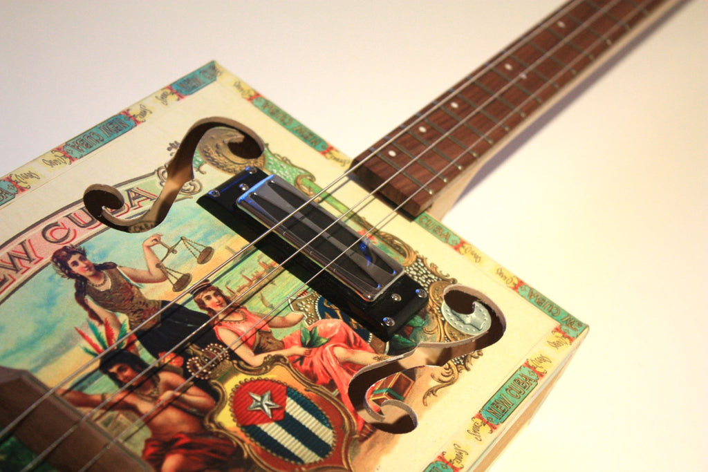 "New Cuba" Humbucker - 3 string cigar box guitar