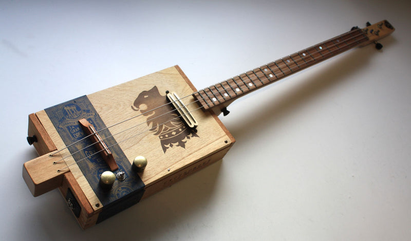 Undercrown Railhumbucker - 3 String Cigar Box Guitar