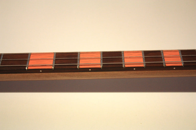 Workshop Series - Custom "Sympathy for the Devil" Orange crackle - 3 String Cigar Box Guitar