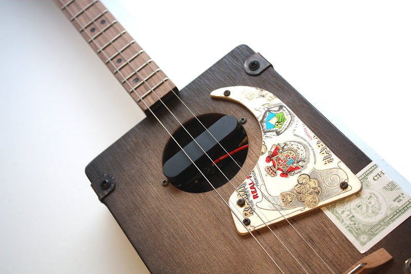 Workshop Series, darkoak burst finish - 3 String Cigar Box Guitar