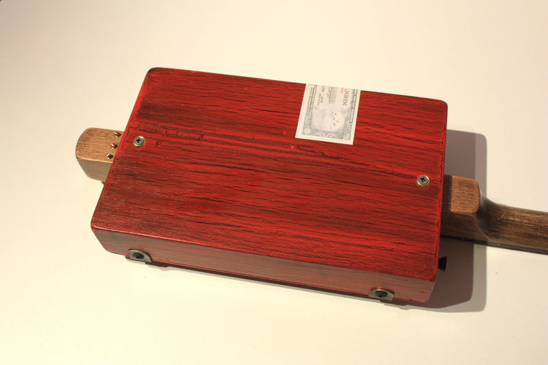 Workshop Series - "Born Under a Bad Sign" Red - 3 String Cigar Box Guitar