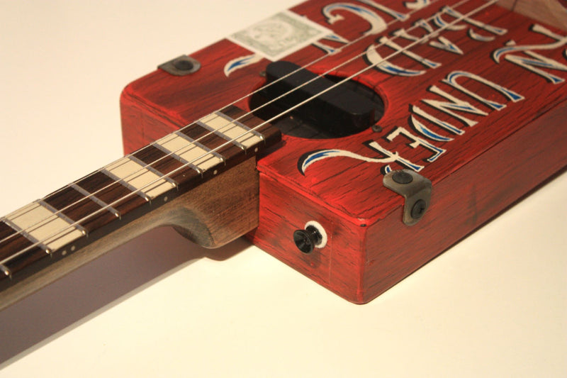 Workshop Series - "Born Under a Bad Sign" Red - 3 String Cigar Box Guitar