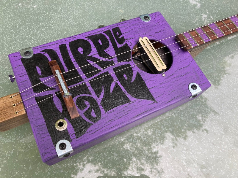 Workshop Series - Custom "Purple Haze" - 3 String Cigar Box Guitar